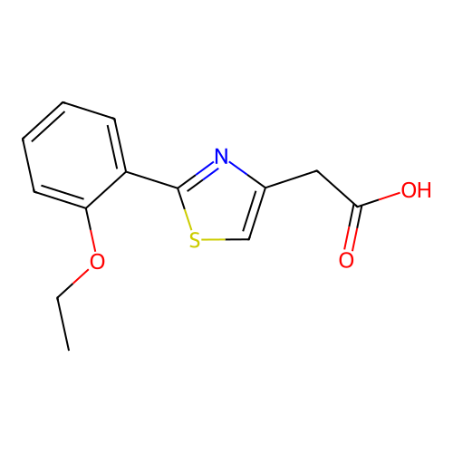 2-[2-(2-Ethoxyphenyl)-1,3-thiazol-4-yl]acetic acid structure