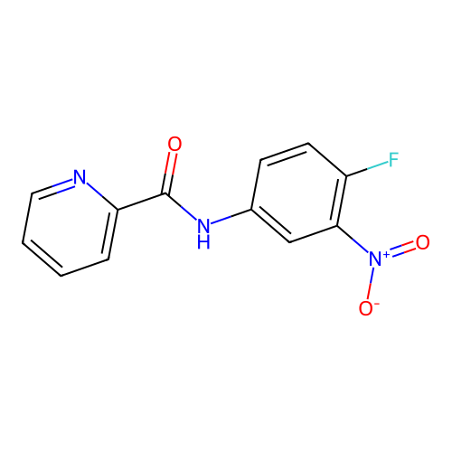 N-(4-fluoro-3-nitrophenyl)pyridine-2-carboxamide structure