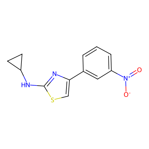 n-Cyclopropyl-4-(3-nitrophenyl)thiazol-2-amine structure