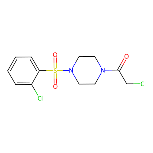 2-Chloro-1-[4-(2-chlorobenzenesulfonyl)piperazin-1-yl]ethan-1-one structure