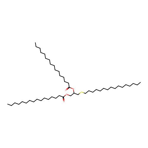 3-(Hexadecylsulfanyl)propane-1,2-diyl dihexadecanoate structure