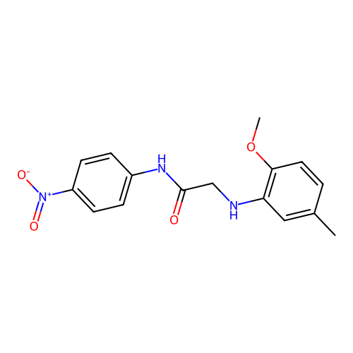 2-(2-methoxy-5-methylanilino)-N-(4-nitrophenyl)acetamide structure