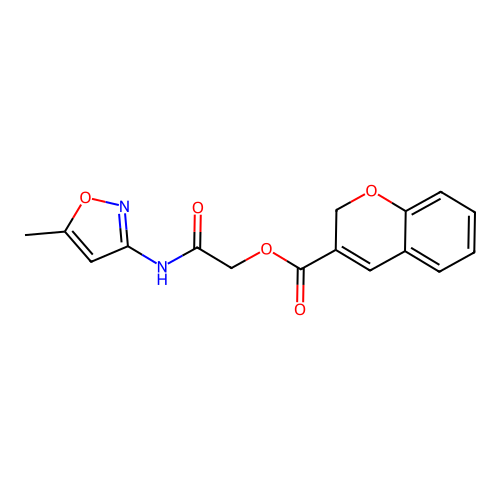 2-((5-Methylisoxazol-3-yl)amino)-2-oxoethyl 2H-chromene-3-carboxylate structure