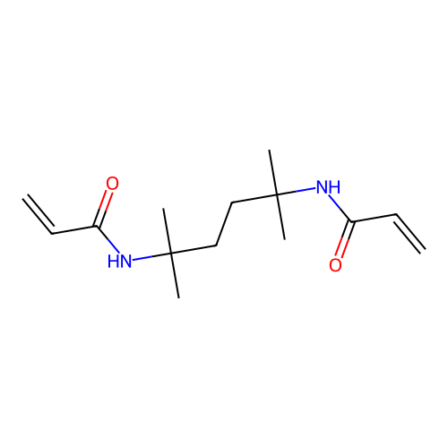 N-[2,5-dimethyl-5-(prop-2-enoylamino)hexan-2-yl]prop-2-enamide structure