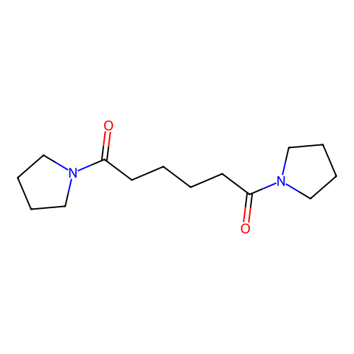 1,6-Bis(1-pyrrolidinyl)-1,6-hexanedione structure