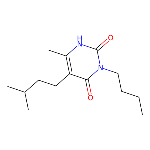 3-Butyl-6-methyl-5-(3-methylbutyl)-2,4(1H,3H)-pyrimidinedione structure