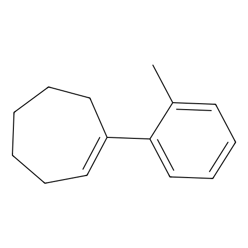 1-(2-Methylphenyl)cycloheptene structure