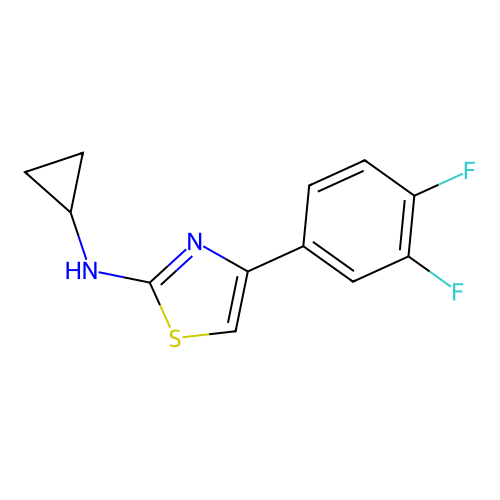 n-Cyclopropyl-4-(3,4-difluorophenyl)thiazol-2-amine structure