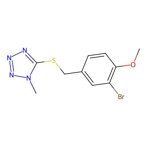 5-((3-Bromo-4-methoxybenzyl)thio)-1-methyl-1h-tetrazole structure
