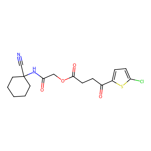 [(1-CYANOCYCLOHEXYL)CARBAMOYL]METHYL 4-(5-CHLOROTHIOPHEN-2-YL)-4-OXOBUTANOATE structure