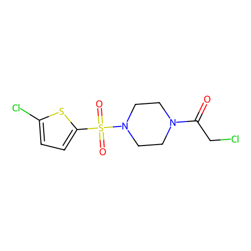 1-(Chloroacetyl)-4-[(5-chlorothien-2-yl)sulfonyl]piperazine structure