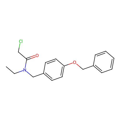 N-{[4-(benzyloxy)phenyl]methyl}-2-chloro-N-ethylacetamide structure