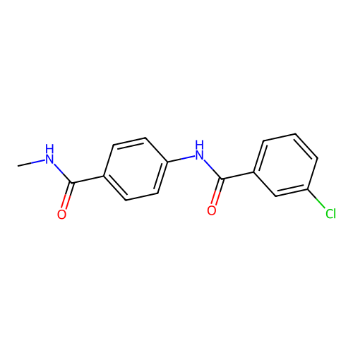 3-chloro-N-[4-(methylcarbamoyl)phenyl]benzamide structure