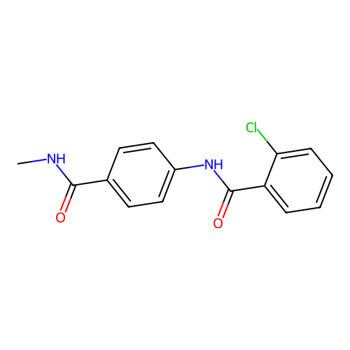 2-chloro-N-[4-(methylcarbamoyl)phenyl]benzamide structure