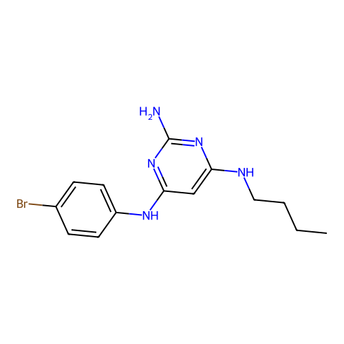2,4,6-Pyrimidinetriamine, N4-(4-bromophenyl)-butyl- structure