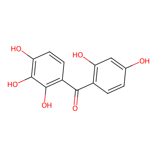 2,2',3,4,4'-Pentahydroxybenzophenone structure