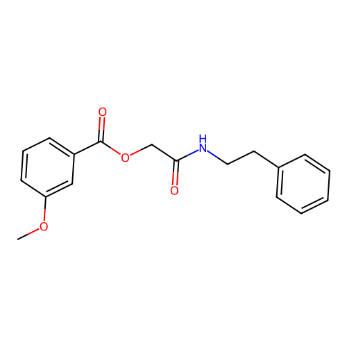 [(2-Phenylethyl)carbamoyl]methyl 3-methoxybenzoate structure