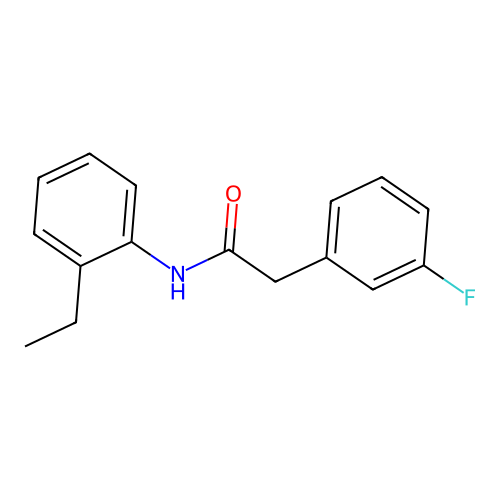 N-(2-ethylphenyl)-2-(3-fluorophenyl)acetamide structure