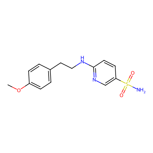 6-[2-(4-Methoxyphenyl)ethylamino]pyridine-3-sulfonamide structure