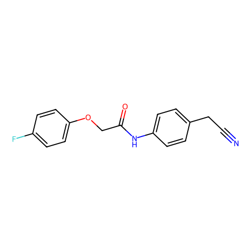 N-[4-(cyanomethyl)phenyl]-2-(4-fluorophenoxy)acetamide structure