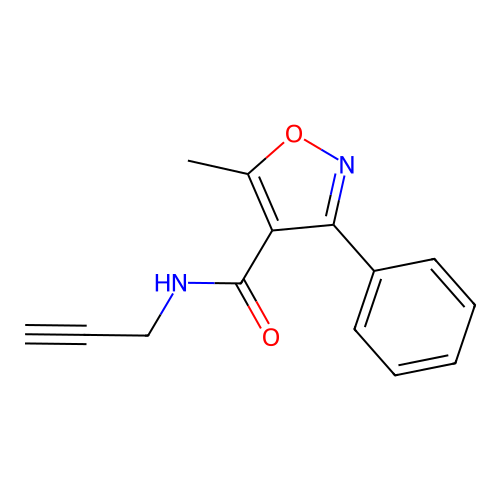 (5-Methyl-3-phenylisoxazol-4-YL)-N-prop-2-ynylformamide structure