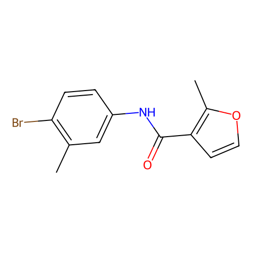 N-(4-bromo-3-methylphenyl)-2-methylfuran-3-carboxamide structure