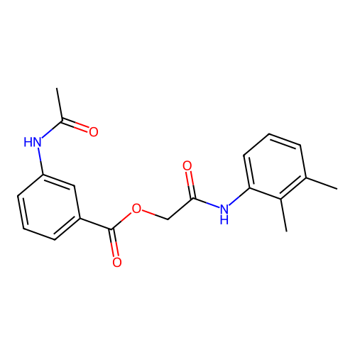 2-[(2,3-Dimethylphenyl)amino]-2-oxoethyl 3-(acetylamino)benzoate structure