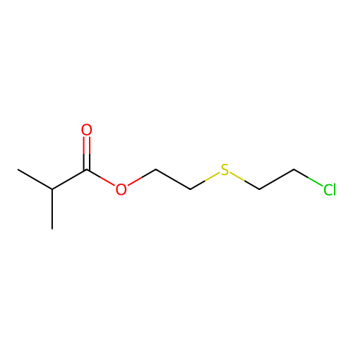 2-[(2-Chloroethyl)sulfanyl]ethyl 2-methylpropanoate structure