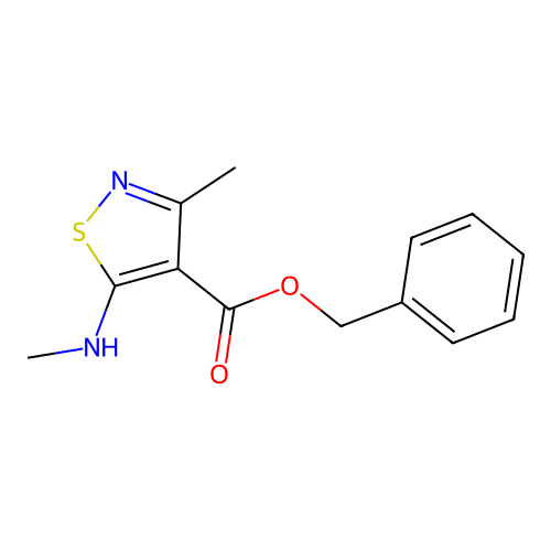 Benzyl 3-methyl-5-(methylamino)isothiazole-4-carboxylate structure
