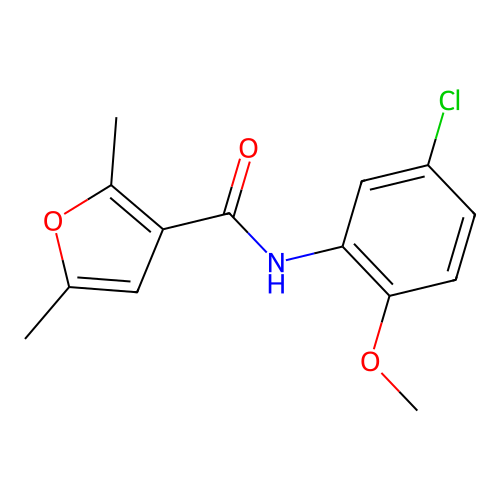 N-(5-chloro-2-methoxyphenyl)-2,5-dimethylfuran-3-carboxamide structure