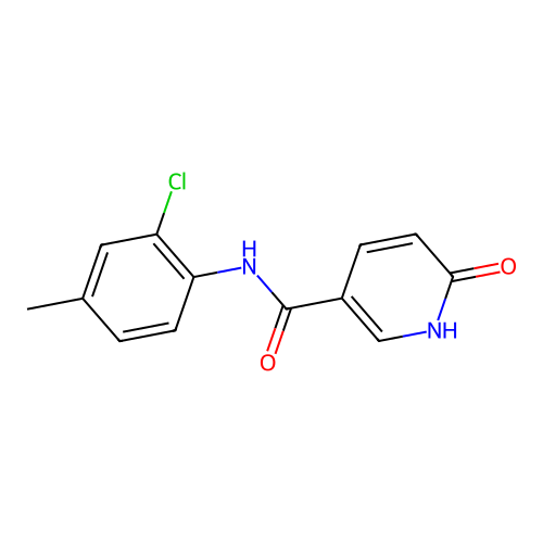 N-(2-chloro-4-methylphenyl)-6-oxo-1,6-dihydropyridine-3-carboxamide structure