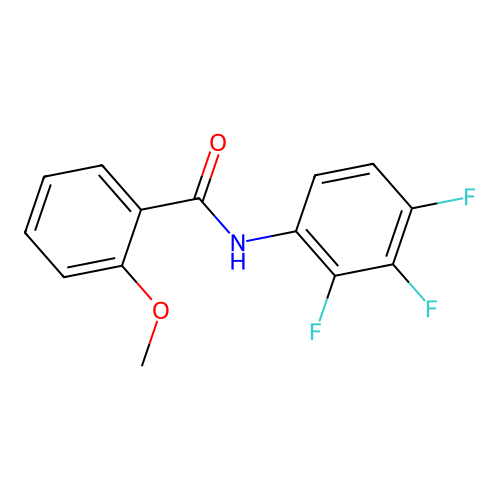 2-methoxy-N-(2,3,4-trifluorophenyl)benzamide structure