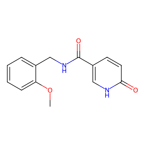 6-hydroxy-N-[(2-methoxyphenyl)methyl]pyridine-3-carboxamide structure