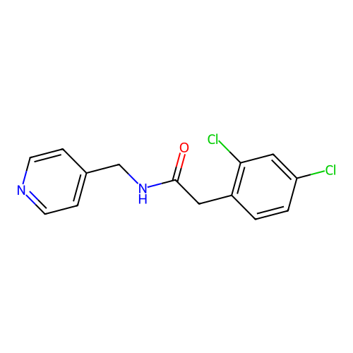 2-(2,4-dichlorophenyl)-N-(pyridin-4-ylmethyl)acetamide structure