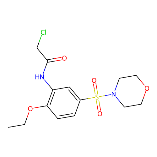 2-chloro-N-[2-ethoxy-5-(morpholine-4-sulfonyl)phenyl]acetamide structure