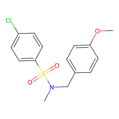 4-chloro-N-[(4-methoxyphenyl)methyl]-N-methylbenzene-1-sulfonamide structure