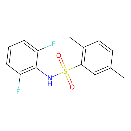 N-(2,6-difluorophenyl)-2,5-dimethylbenzenesulfonamide structure