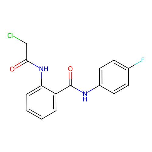 2-(2-chloroacetamido)-N-(4-fluorophenyl)benzamide structure