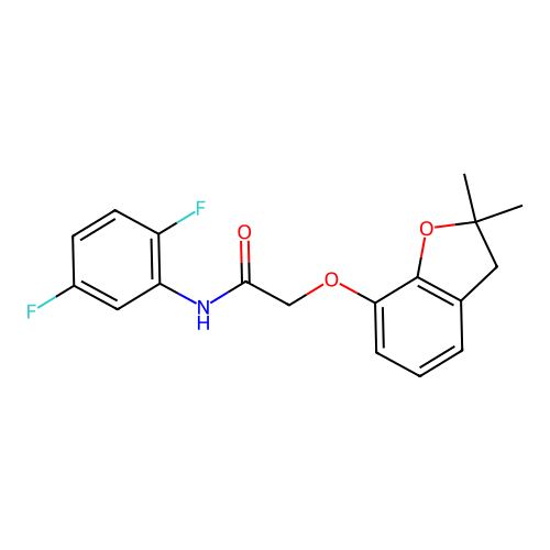 N-(2,5-difluorophenyl)-2-[(2,2-dimethyl-2,3-dihydro-1-benzofuran-7-yl)oxy]acetamide structure