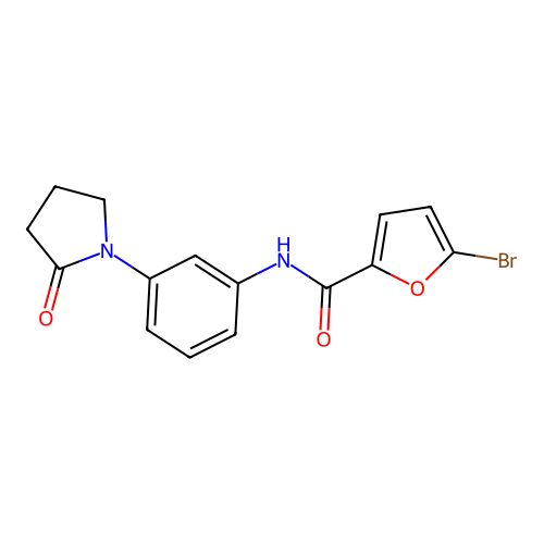 5-bromo-N-[3-(2-oxopyrrolidin-1-yl)phenyl]furan-2-carboxamide structure