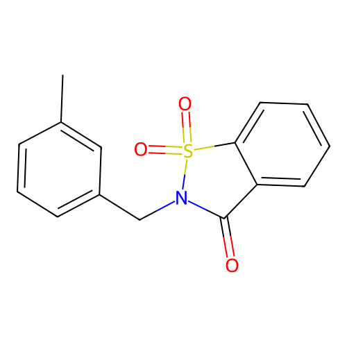 2-[(3-Methylphenyl)methyl]-2,3-dihydro-1lambda6,2-benzothiazole-1,1,3-trione structure