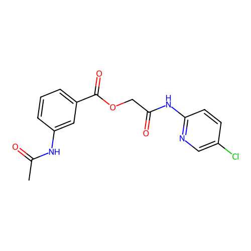 [2-[(5-Chloropyridin-2-yl)amino]-2-oxoethyl] 3-acetamidobenzoate structure
