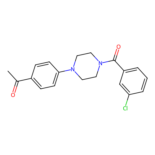 1-{4-[4-(3-Chlorobenzoyl)piperazin-1-Yl]phenyl}ethanone structure