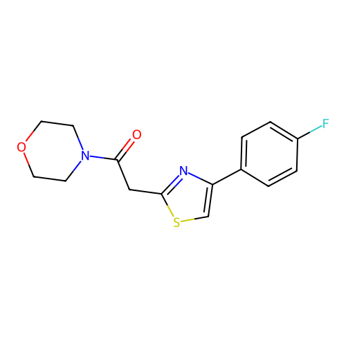 2-[4-(4-Fluorophenyl)-1,3-thiazol-2-yl]-1-(morpholin-4-yl)ethan-1-one structure