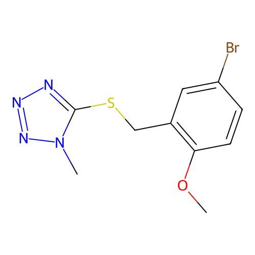 5-((5-Bromo-2-methoxybenzyl)thio)-1-methyl-1h-tetrazole structure