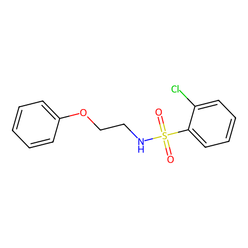 2-chloro-N-(2-phenoxyethyl)benzenesulfonamide structure