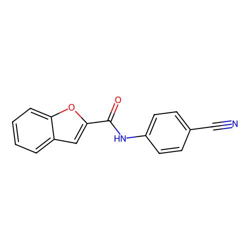 N-(4-cyanophenyl)-1-benzofuran-2-carboxamide structure