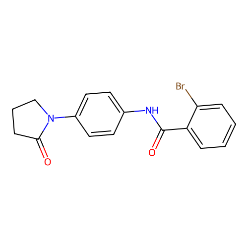 2-bromo-N-[4-(2-oxopyrrolidin-1-yl)phenyl]benzamide structure