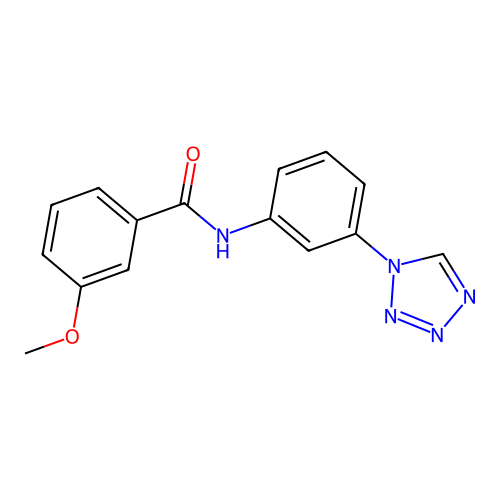 3-methoxy-N-[3-(1H-tetrazol-1-yl)phenyl]benzamide structure