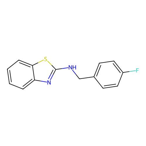 N-[(4-fluorophenyl)methyl]-1,3-benzothiazol-2-amine structure